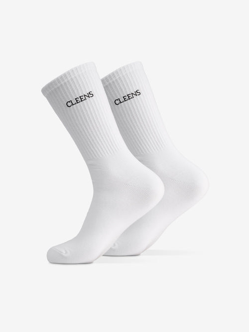 Cleens Socks White Double Pack