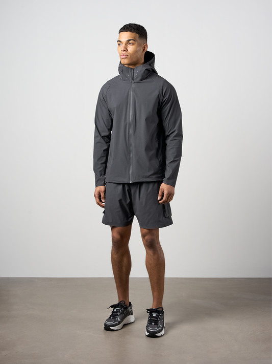 Woven Tech Windrunner Jacket Charcoal
