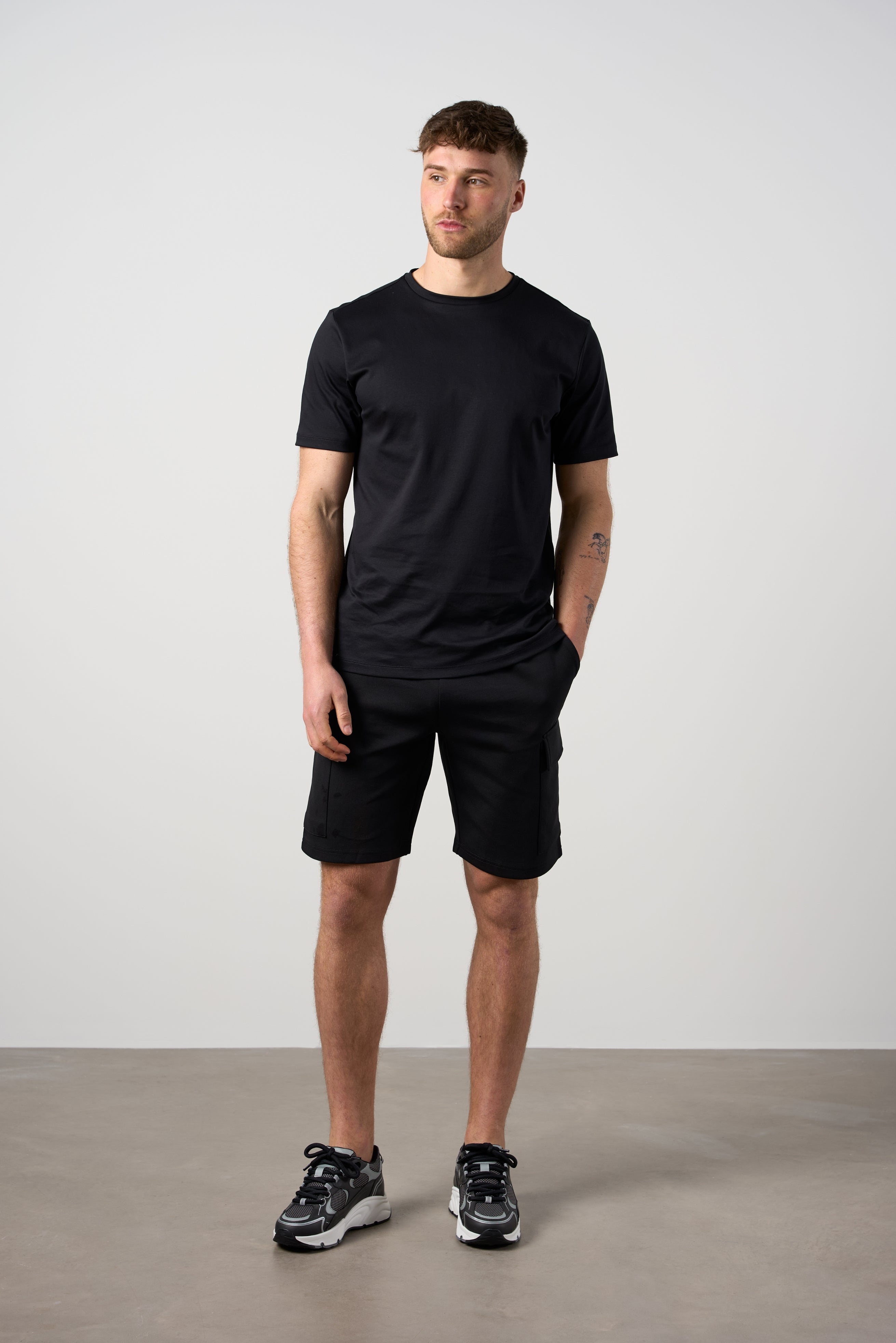 Mercerised Cotton T-shirt Black
