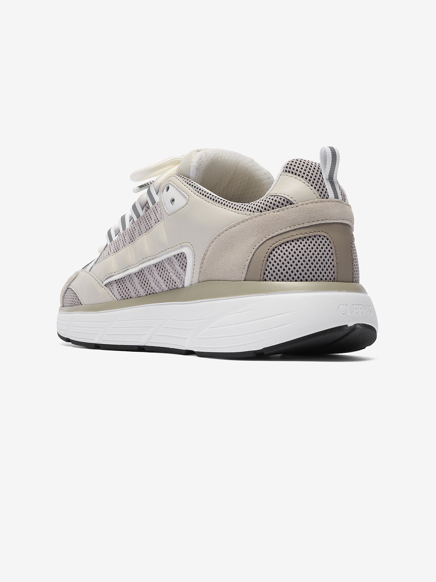 Cleens Hyper Runner Sahara shown in a rear three-quarter view